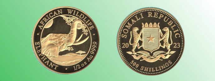 Somalia Elefant Goldmünzen