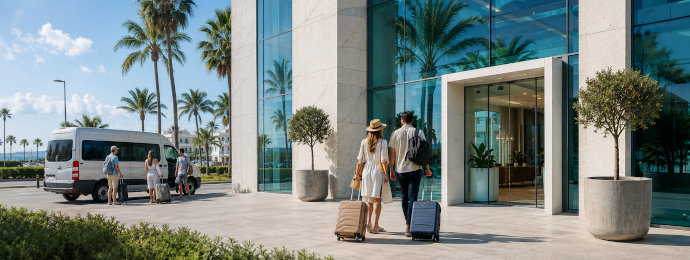 Booking und Airbnb reisen mit unterschiedlichem Gepäck