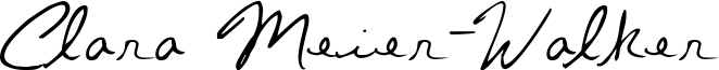 Unterschrift - Clara Meier-Walker